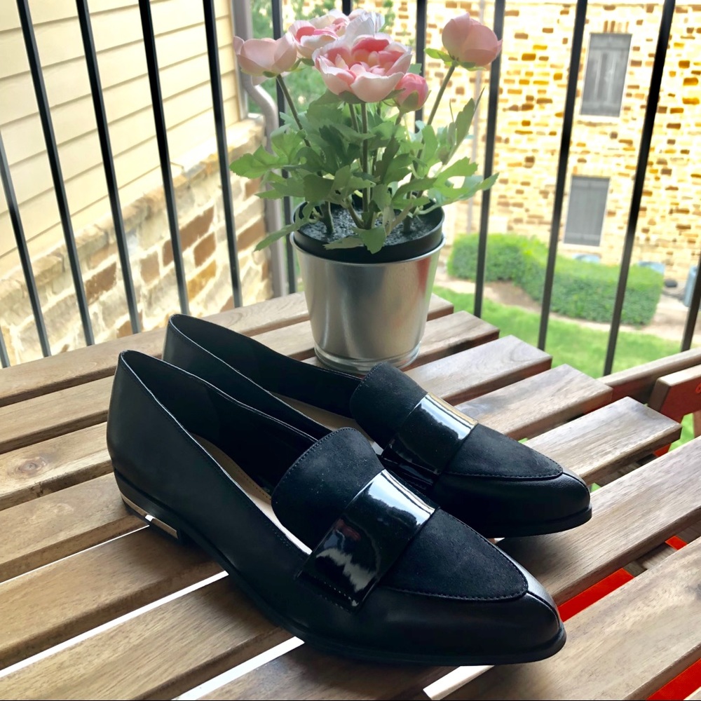 Bar lll Womens Involve Leather Pointed Toe Loafers